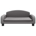 vidaXL Canapé pour enfants gris 70x45x30 cm similicuir
