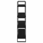 vidaXL Bibliothèque à 4 niveaux Noir 100x30x140 cm Bois de pin massif