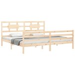 vidaXL Cadre de lit sans matelas 200x200 cm bois massif