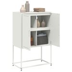 vidaXL Buffet haut blanc 68 5x38 5x107 cm acier