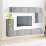 vidaXL Ensemble meuble TV 5 Pièces Gris Sonoma Bois d'ingénierie