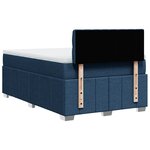 vidaXL Sommier à lattes de lit avec matelas bleu 120x190 cm tissu