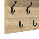 vidaXL Porte-manteau mural avec étagère Chêne sonoma 60 x 40 x 12 cm