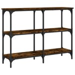 vidaXL Table console chêne fumé 100x29x75 cm bois d'ingénierie