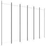 vidaXL Cloison de séparation 6 panneaux Blanc 300x200 cm Tissu