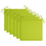 vidaXL Chaises de jardin lot de 6 avec coussins Bois de teck massif