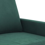vidaXL Canapé à 2 places Vert foncé 120 cm Velours