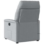 vidaXL Fauteuil de massage inclinable Gris clair Tissu
