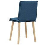 vidaXL Chaises à manger lot de 2 bleu tissu