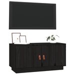 vidaXL Meuble TV Noir 80x34x40 cm Bois de pin massif