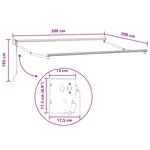 vidaXL Auvent rétractable électrique Sable 100  Polyester et Aluminium