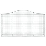 vidaXL Paniers à gabions arqués 6 Pièces 200x50x100/120 cm fer galvanisé