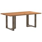 vidaXL Table à manger marron clair bois de chêne massif rectangulaire