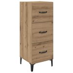 vidaXL Buffet Chêne artisanal 34 5 x 34 x 90 cm Bois d'ingénierie