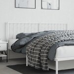 vidaXL Tête de lit métal blanc 180 cm