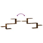 vidaXL Étagère murale chêne fumé 104x15x49 cm bois d'ingénierie