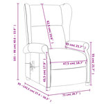 vidaXL Fauteuil de massage Marron foncé Tissu