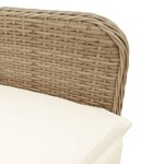 vidaXL Ensemble de bistro de jardin 7 Pièces coussins marron poly rotin