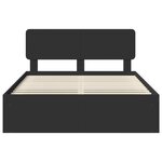 vidaXL Cadre de lit avec tête de lit Noir 150 x 200 cm Pin massif