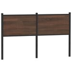 vidaXL Tête de lit chêne marron 135 cm bois d'ingénierie et acier