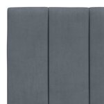 vidaXL Lit avec matelas Hanko gris foncé 90x200 cm velours