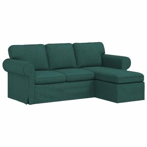 vidaXL Canapé Vert foncé 215 x 138 x 80 cm tissu
