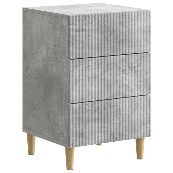 vidaXL Cabinet de chevet Gris béton 43 x 41 x 66 5 cm