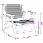 vidaXL Chaises de jardin avec table 5 Pièces Gris 90 x 45 x 40 cm