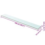 vidaXL Panneau pour étagère Verre transparent 100 x 12 cm