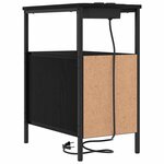 vidaXL Cabinet de chevet avec tiroir 2 Pièces Chêne noir 30 x 48 x 61 cm