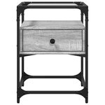 vidaXL Table de chevet sonoma gris 40x40x55 cm bois d’ingénierie