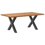 vidaXL Table à manger marron clair bois de chêne massif rectangulaire