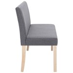 vidaXL Banc 139 5 cm Gris clair Polyester