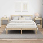 vidaXL Table d'appoint 2 Pièces Chêne Sonoma 40 x 40 x 56 cm