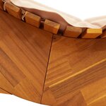 vidaXL Chaise longue à bascule avec coussin en bois massif d'acacia