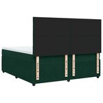 vidaXL Sommier à lattes de lit et matelas Vert foncé 200x200cm Velours