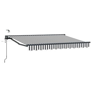 vidaXL Auvent rétractable électrique Anthracite et blanc 3 5 x 2 5 m