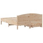 vidaXL Cadre de lit sans matelas 135x190 cm bois de pin massif