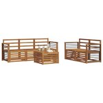 vidaXL Ensemble de canapés d'extérieur 6 pc Naturel