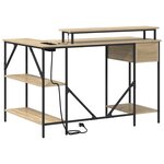 vidaXL Bureau Chêne sonoma 120 x 79 x 86.5 cm Bois d'ingénierie
