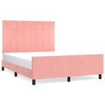vidaXL Cadre de lit sans matelas rose 140x190 cm velours