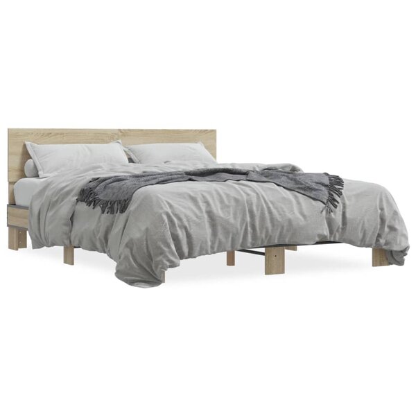vidaXL Cadre de lit sans matelas chêne sonoma 160x200 cm