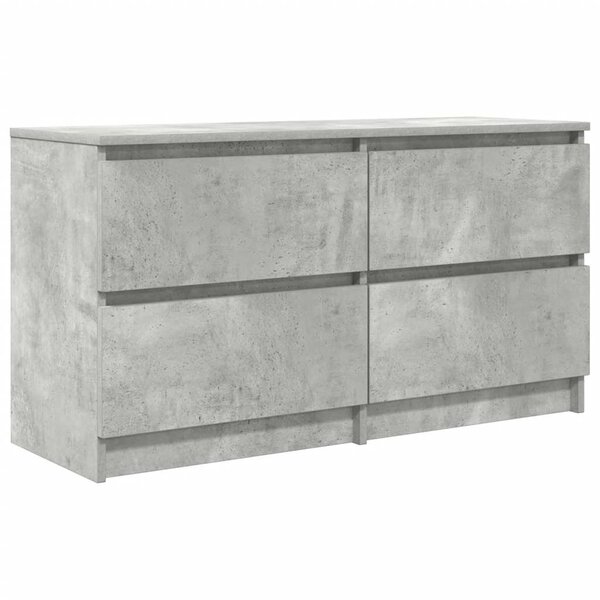 vidaXL Meuble TV gris béton 100x35x54 cm bois d'ingénierie