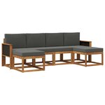 vidaXL Ensemble de canapés d'extérieur 6 pc Naturel et Anthracite