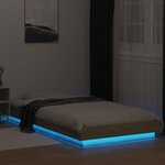 vidaXL Cadre de lit avec lumières LED sans matelas 75x190 cm