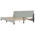 vidaXL Cadre de lit avec LED sans matelas gris clair 160x200cm velours