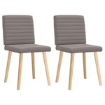 vidaXL Chaises à manger lot de 2 taupe tissu