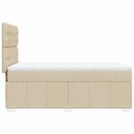 vidaXL Sommier à lattes de lit avec matelas Crème 100x200 cm Tissu