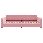 vidaXL Lit de jour avec gigogne sans matelas rose 80x200 cm