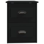 vidaXL Tables de chevet murales 2 Pièces noir 41 5x36x53 cm